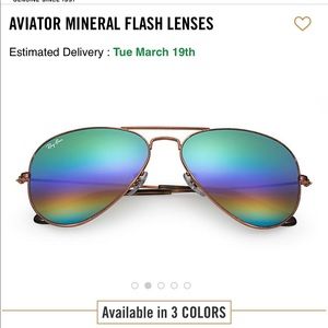 Ray Ban Aviator Mineral Flash Lenses